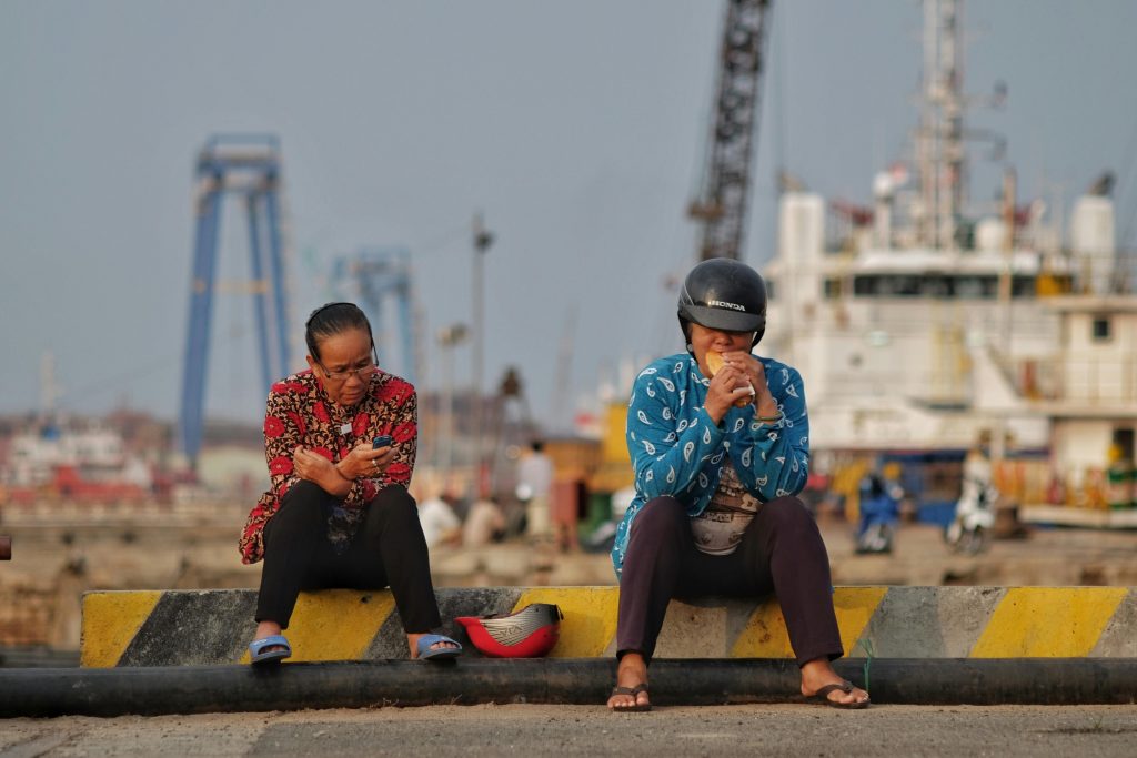 workers on building site in southeast asia